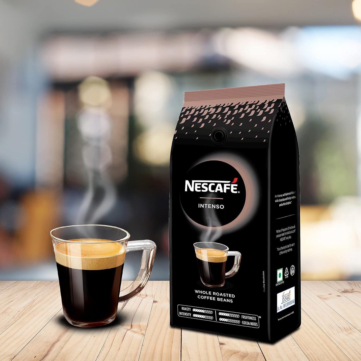 Nescafe Intenso Whole Roasted Coffee Beans, Arabica and Robusta Blend, 1kg, Bag - Image 6